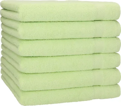 Produktbild von Betz 6 Stück Duschtücher 70x140 cm PALERMO 100% Baumwolle  Farbe: grün