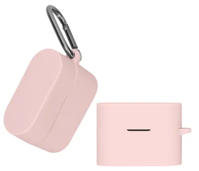 Produktbild von kwmobile Schutzhülle für Sony WF-1000XM6 Hülle - TPU Silikon Case für Kopfhörer Ladecase - stoßfestes Cover mit Karabiner - Altrosa