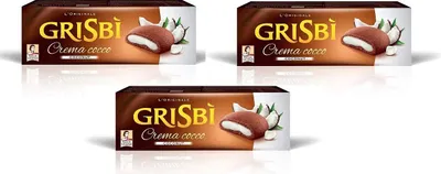 Produktbild von 3x Vicenzi Grisbi Cocco 150g Kekse mit Kokosnuss creme cookies kuchen riegel