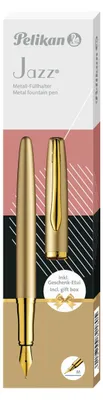 Zdjęcie produktu dla Pelikan Büro 821827 Pelikan Füllhalter Jazz Noble Elegance P36 Gold Gelb Geschenkbox