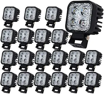 Produktbild von Greenmigo 20X 12W Led Arbeitsscheinwerfer Offroad Lampe Flood Scheinwerfer LED Arbeitslicht 12V 24V Zusatzscheinwerfer Rückfahrscheinwerfer für Traktor Bagger SUV - 60 Grad Wasserdicht IP67