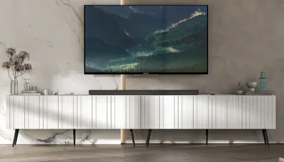 Produktbild von 2 Stk TV-Schrank 2 x ELPIS TV Glamour Style schwarze Metallbeine Modern Lindner Möbel 300cm x 60,5cm x 36,5cm Farbe: Weiß matt - Italienische Tiefmattfolie