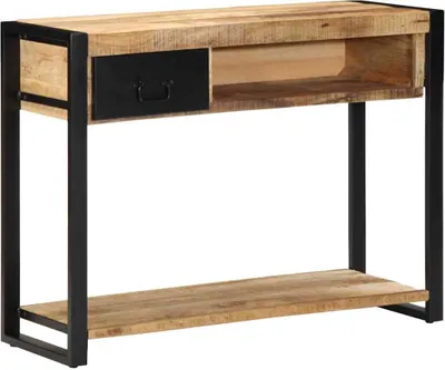 Produktbild von Konsolentisch 100x35x75 cm Raues Massivholz Mango