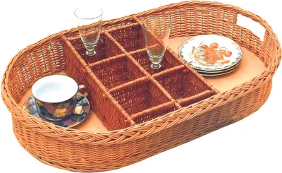 Produktbild von Tablettkorb "Vollweide", 72x44x13 cm, Frühstückstablett, Serviertablett