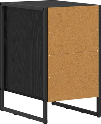 Immagine prodotto di Comodino Rovere Nero 39.5 x 30 x 50 cm Legno multistrato