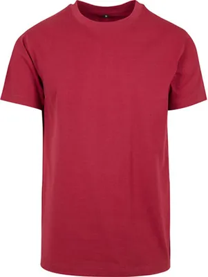 Produktbild von Build Your Brand BY004 | Round Neck Herren T-Shirt - Farbe: Burgundy - Größe: 5XL