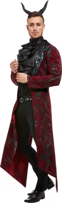 A man wearing a devil costume.