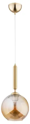 Zdjęcie produktu dla Lampa wisząca GRALL złoto-bursztynowy 1xE27x15W szkło wym:95x20x20cm IP20 Alfa
