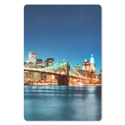 Produktbild von MuchoWow® Mauspad Mousepad New York - Brücke - Architektur - Brooklyn - Licht 18x27 cm - Mousepads - Maus Mat - Pad - Mausunterlage