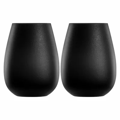 Produktbild von Eisch Becher 2er Set Kaya Black, Trinkbecher, Gläser, Kristallglas, Schwarz, 550 ml, 77350089