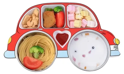 Productafbeelding van Roestvrijstalen Kinderborden met Vakken