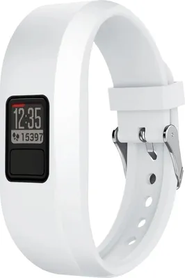 Produktbild von Strap-it Silikonarmband - passend für Garmin Vivofit 3 & Vivofit jr junior 1/2 - weiß
