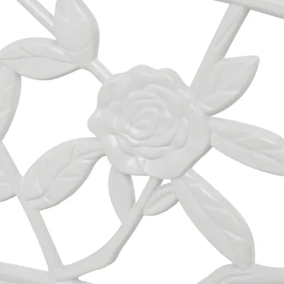 Image de Banc de jardin - Banc d'extérieur - Banc public - Banc d'assise - Banc de balcon - Aluminium moulé blanc