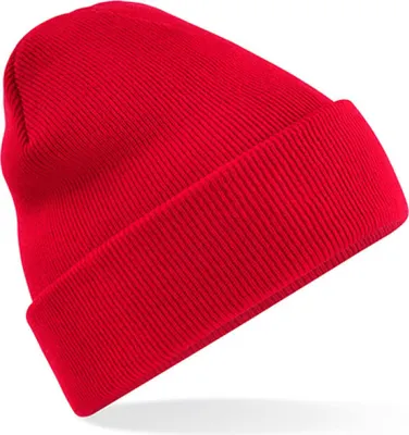 Produktbild von Beechfield B45R | Recycled Original Cuffed Beanie - 100% recycelter Polyester - Farbe: Classic Red - Größe: One Size