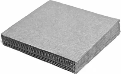 Produktbild von 500x Servietten 33 x 33 cm 1/4 -Falz 2-lagig grau