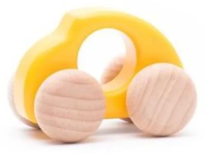 Immagine prodotto di Auto in legno Bajo Maggiolino giallo - giocattolo classico sostenibile