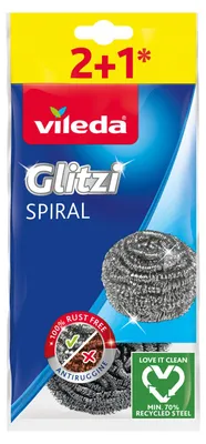 Zdjęcie produktu dla Vileda, Zmywak Glitzi Inox, 3 sztuki