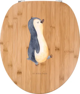 Produktbild von Mr. & Mrs. Panda Klo-Deckel Pinguin marschieren - Transparent - Geschenk, Toilettendeckel, WC-Sitz, Familie, klo deckel, WC Brille, Bruder, Sitz, Schwester