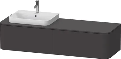 Produktbild von DURAVIT HP4944L80800010 WTU HappyD2+ wandh.,354x1600x550mm