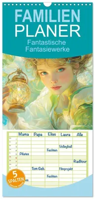 Produktbild von Familienplaner 2027 - Fantastische Fantasiewerke mit 5 Spalten (Wandkalender, 21 x 45 cm) CALVENDO
