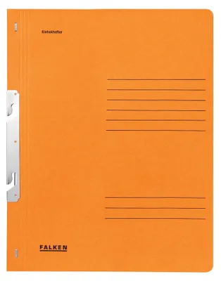 Immagine prodotto di FALKEN, raccoglitore a clip da 50 fogli, realizzato in cartone riciclato, formato DIN A4, colore arancione