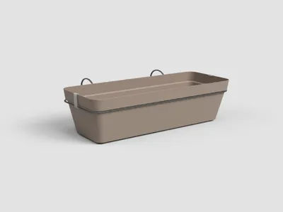 Obrázek produktu pro Artevasi Truhlík CAPRI, závěsný, se zásob. na vodu, 50 cm, plast, šedá
