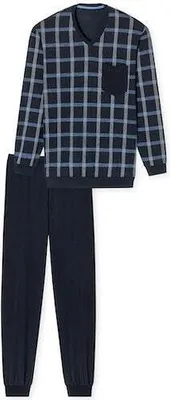 Produktbild von Schiesser Herren Schlafanzug lang jeansblau 62