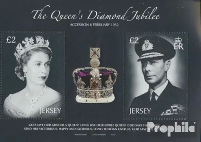 Produktbild von Briefmarken GB - Jersey 2012 Mi Block97 (kompl.Ausg.) postfrisch Thronbesteigung