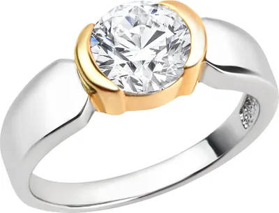 Produktbild von V Ring 925/- Sterling Silber mehrfarbig 062 (19,7) Zirkonia weiß 360271496-9
