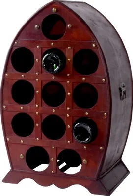 Produktbild von Weinregal Kolonialstil 12 Flaschen Holz Regal Wein Flaschenständer Getränkeregal