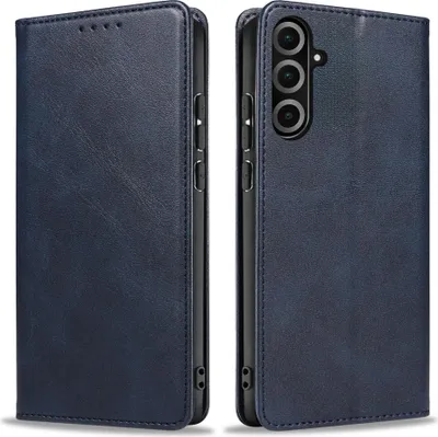 Produktbild von Handyhülle für Samsung Galaxy A26 5G Kunstleder Flip Cover Hülle Handytasche Case Kartenfach Farbe: Blau
