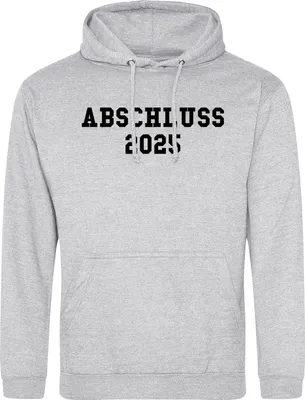 Produktbild von Huuraa Uni Hoodie Abschluss 2025 Schulabschluss XL Heather Grey Vegan Sweatshirt Geschenkidee