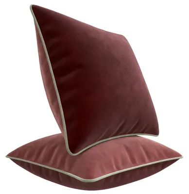 Image de Lot de 2 housses de coussin décoratives en velours, 50x50 cm, bordeaux/rose