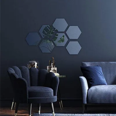 Produktbild von Famanu Wandspiegel Set 6 Stück - 24 cm x 21 cm x 3 cm - Selbstklebend - Modern Minimalistisch