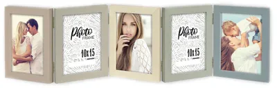 Productafbeelding van Houten fotolijst met klikframe, rechthoekig, in meerdere kleuren, voor foto's van 10x15 cm