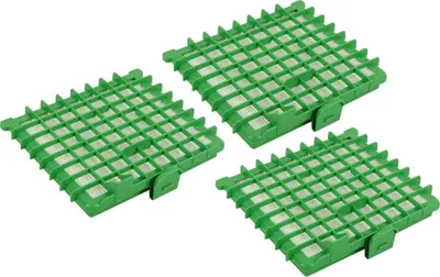 Produktbild von McFilter | HEPA-Filter 3x Filter Mikrofilter geeignet für Rowenta Silence Force ZR002901 | passgenau | grün