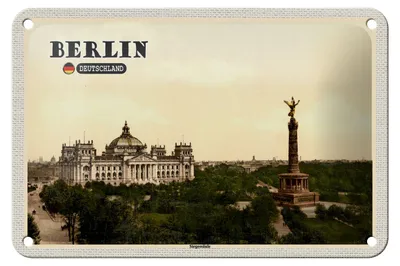 Produktbild von Blechschild Städte Berlin Siegessäule Deutschland Deko 18x12cm Schild