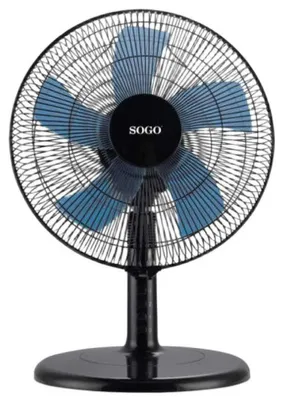 Obrázok produktu pre Sogo VEN-SS-21435, Domáci lopatkový ventilátor, Čierna, Modrá, Podlaha, Tabuľka, 30 cm, AC, 45 W