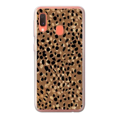 Produktbild von MuchoWow® Handyhülle Schutzhülle Hülle für Samsung Galaxy A20e Tiermuster - Luxus - Gold - Braun Silikon Softcase Handy Hülle - Abdeckung