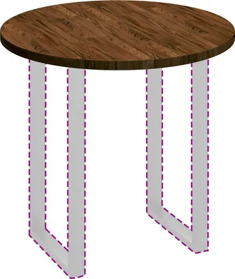 Produktbild von Tischplatte Hellbraun Ø 80 x 2,5 cm Massivholz Eiche