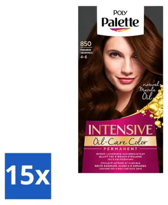 Produktbild von 15 x Poly Palette Haarverf Mokka Bruin 850 - 115 ml - Vorteilspackung - 15 Stücke