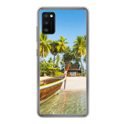 Produktbild von MuchoWow® Handyhülle Schutzhülle Hülle für Samsung Galaxy A41 Strand - Kajak - Sommer Silikon Softcase Handy Hülle - Mobiltelefon