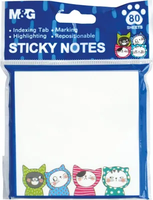 Produktbild von Selbstklebende Haftnotizen weiß 80k 76x76 So Many Cats