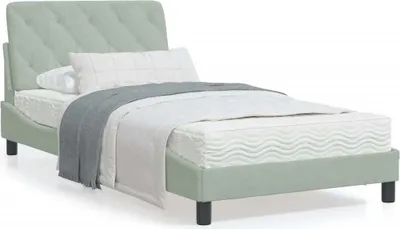 Obrázok produktu pre Dizajnový rám postele s LED svetlami svetlosivý 100x200 cm zamat, klasické postele 2024 New