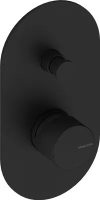 Produktbild von SANYCCES LOOP K Unterputz 2-Wege-Dusch-Brausebatterie mit Unterputz-Einbaukörper, schwarz matt