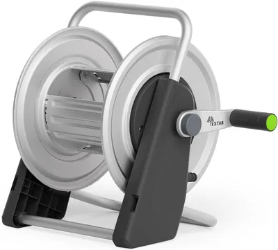 Imagen del producto de Carrete de manguera de pared, de 5/8 de pulgada, para mangueras de 50 a 200 metros, ideal para jardines
