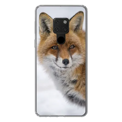Produktbild von MuchoWow® Handyhülle Schutzhülle Hülle für Huawei P40 Lite Fuchs - Porträt - Schnee Silikon Softcase Handy Hülle - Handy