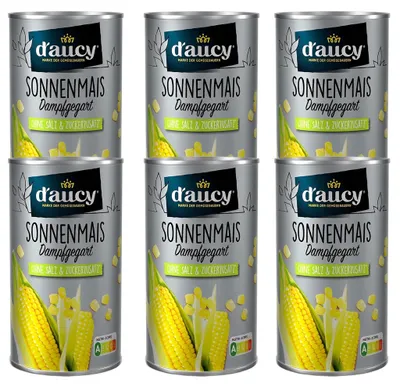 Produktbild von d'aucy Sonnenmais - 100% ohne Salz und Zuckerzusatz, 6 x 285 g