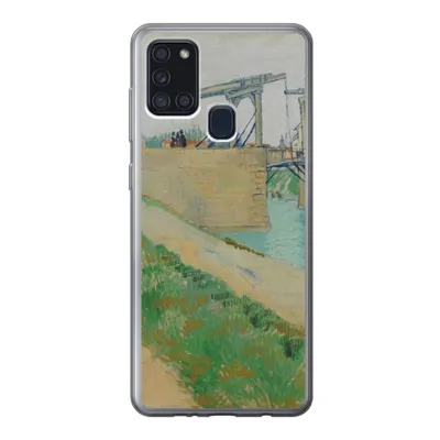 Produktbild von MuchoWow® Handyhülle Schutzhülle Hülle für Samsung Galaxy A21s Die Brücke von Langlois - Vincent van Gogh Silikon Softcase Handy Hülle - Hartschale