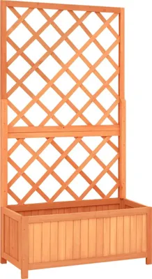 Produktbild von Ankonbej Garten-Spalier mit Blumenkasten Braun 70x30x135 cm Tannenholz